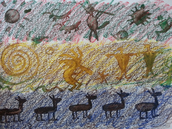 Kokopelli Felsenmalerei